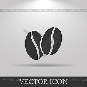 Coffee bean. Flat design style - vector image