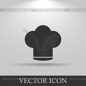 Chef cap icon - vector image