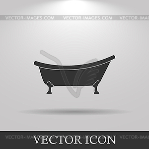 Bathtub Icon. Flat design style - vector image