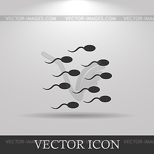 Sperm icon. Flat design style - vector image