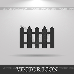 Fence icon. Flat design style - vector EPS clipart