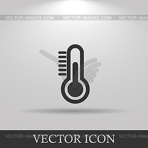 Thermometer icon. Flat design style - stock vector clipart