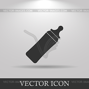 Baby milk bottle icon - - vector image