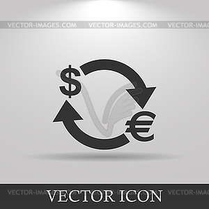 Money convert icon. Euro Dollar - vector image