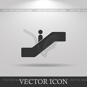 Escalator icon. Flat design style - vector image