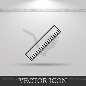 Ruler Icon. Flat design style. EPS - vector image