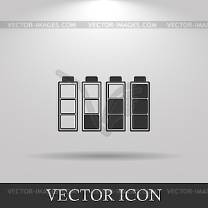 Set of battery charge level indicators - vector EPS clipart