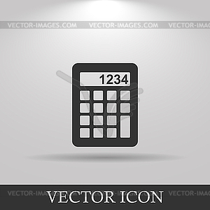 Calculator icon. Flat design style - vector clip art