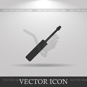 Icon of screwdriver - vector clipart