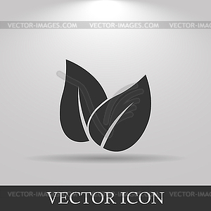 Leaf icon design. Flat design style - vector image