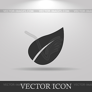 Leaf icon design. Flat design style - vector image