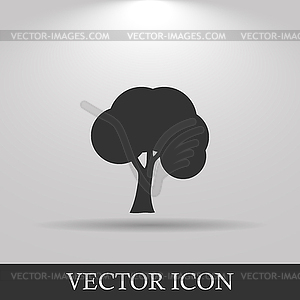 Trees icons. Flat design style - vector image