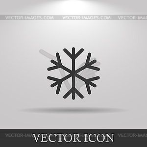 Snowflake flat icon - vector clip art