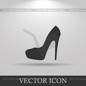 Woman shoes icon - vector clipart