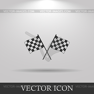 Racing flag icon - vector clipart