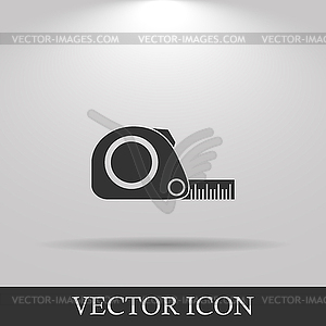 Tape measure icon. Roulette construction simbol - vector image