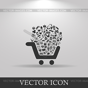 Shopping icon set - vector EPS clipart