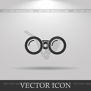 Binocular icon. Flat design style - vector image