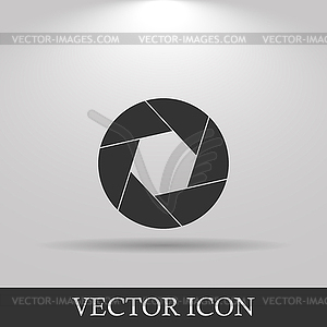 Aperture icon. Flat design style - vector clipart