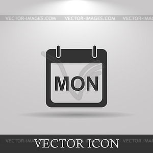 Days of week. Modern design flat style icon - stock vector clipart