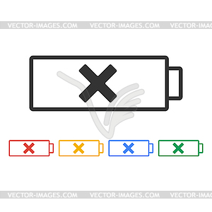 Battery icon. Flat design style - vector image