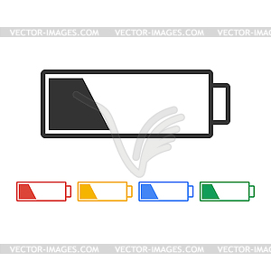 Battery icon. Flat design style - vector image