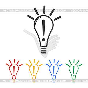 Creative Idea in Bulb Shape as Inspiration Concept - vector clip art