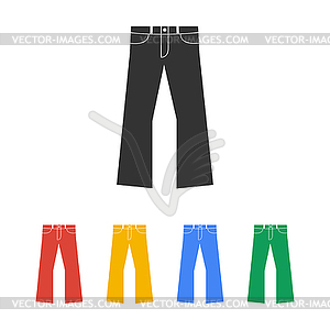 Pants icon. Flat design style - vector clip art