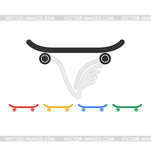 Icon of skateboard - vector clipart