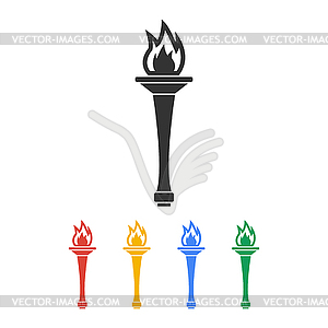Torch icon - - vector image
