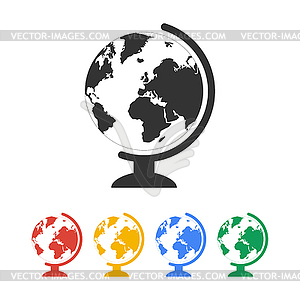 Geography school earth globe web icon.  - vector clipart