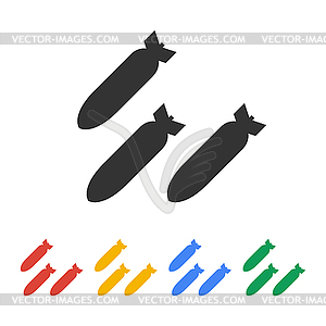 Air bomb icon - vector image