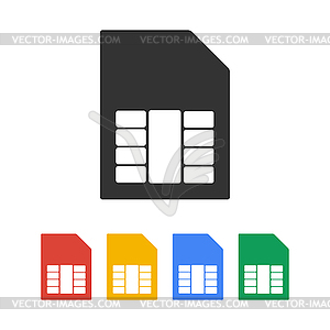 Sim card icon - vector clipart