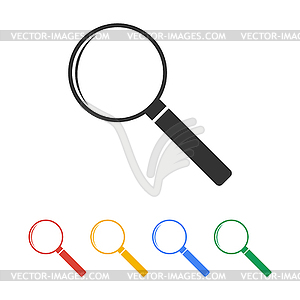 Magnifier - icon - vector clip art