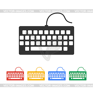 Keyboard icon. Flat design style - vector clipart