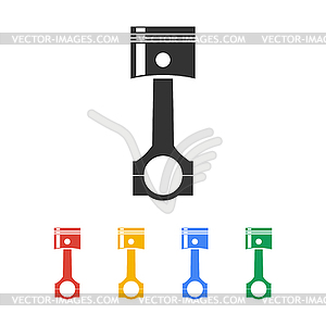 Piston icon. Flat design style - vector image