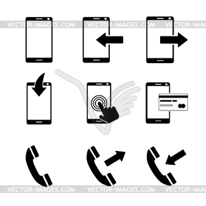 Phone Icon set - vector image