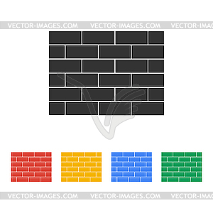 Brick icon - vector image