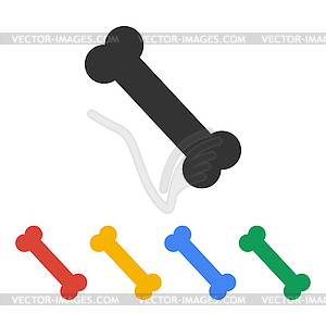 Bone icon. Flat design style - vector image