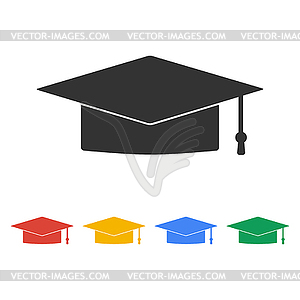 Graduation cap icon - vector clip art