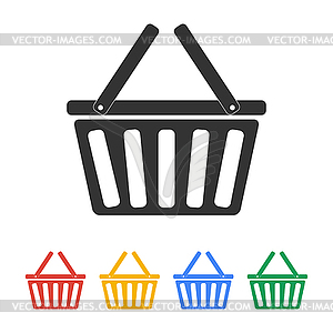 Shopping basket icon - vector clip art