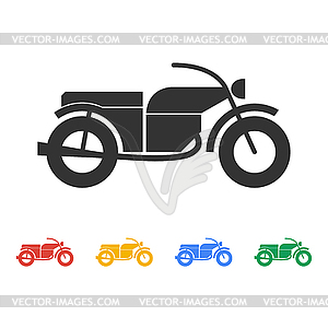 Motorcycle icon. Flat design style - royalty-free vector image
