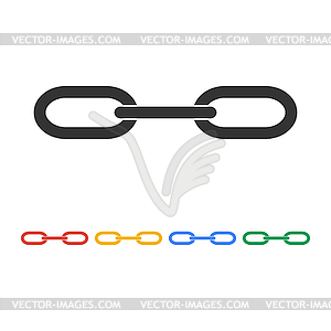 Link icon. Flat design style - vector clipart