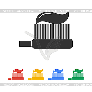 Toothbrush icon. Flat design style - vector image