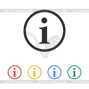 Info icon - stock vector clipart