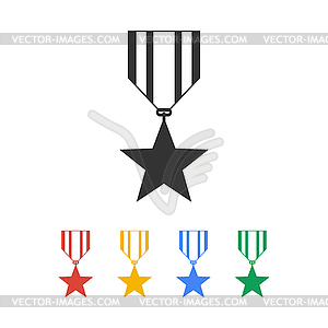 Medal icon. Flat design style - vector image