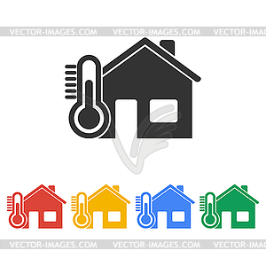 Home icon. Flat design style - royalty-free vector image