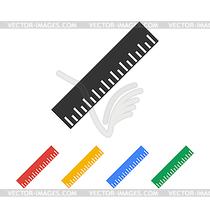Ruler Icon. Flat design style. EPS - vector clipart