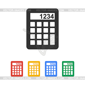 Calculator icon. Flat design style - vector image