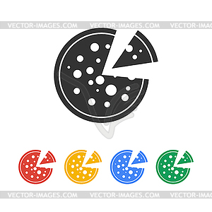 Pizza web icon - vector image